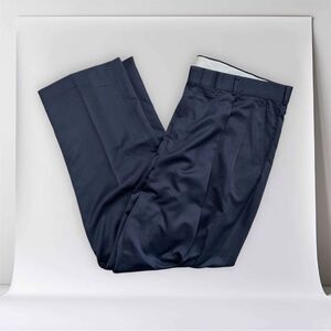 Alexander Julian Colours Navy Pleated Chino Business Casual Pants Size 40 x 30